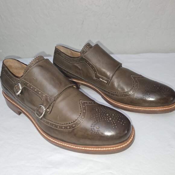 Cole Haan Cambridge Double Monk Strap Clay LeatherOxfords 12 M Made in Italy - Picture 3 of 11